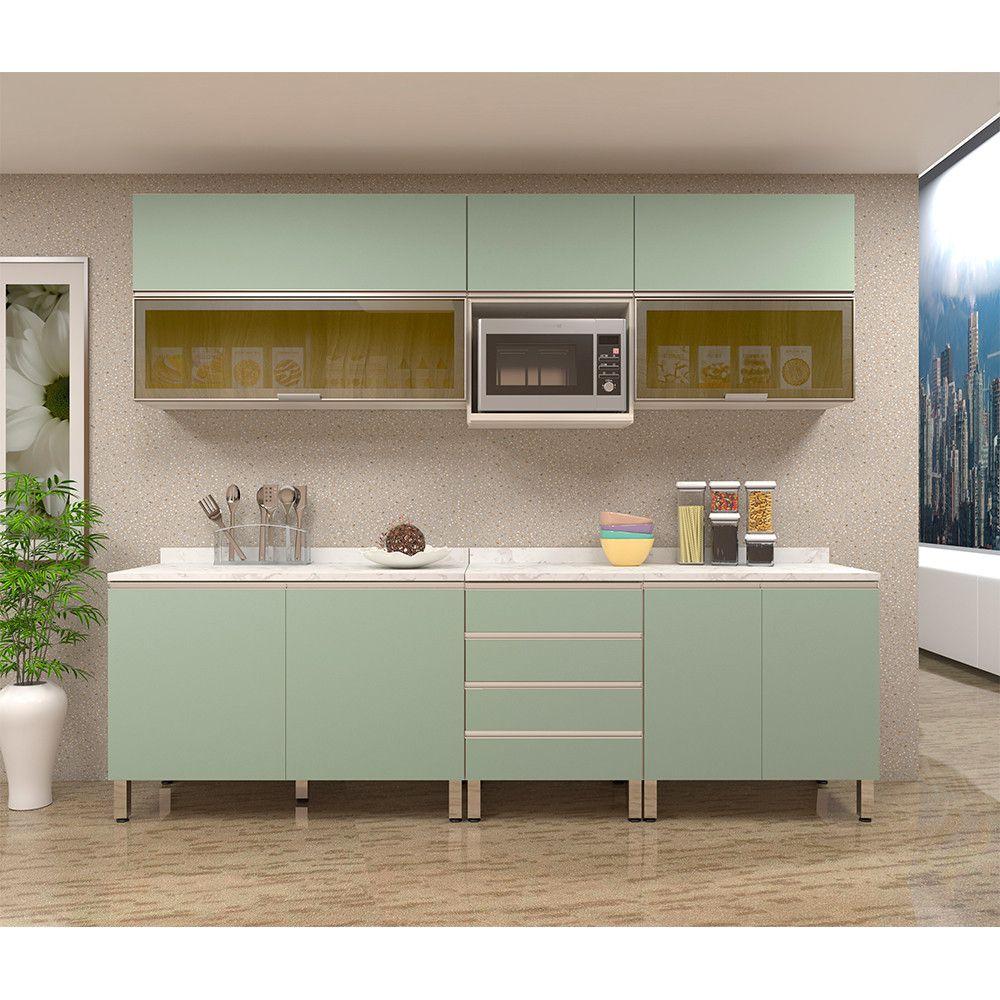 tendências de cores para cozinha 2025