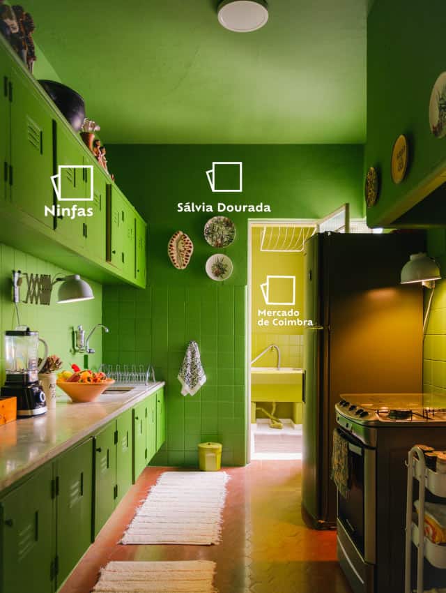 como usar verde na decoração da cozinha