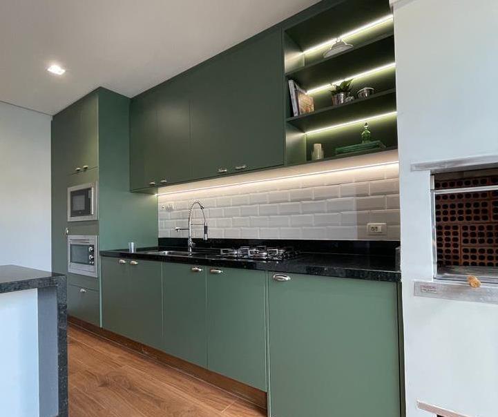 combinações de cores para cozinha verde
