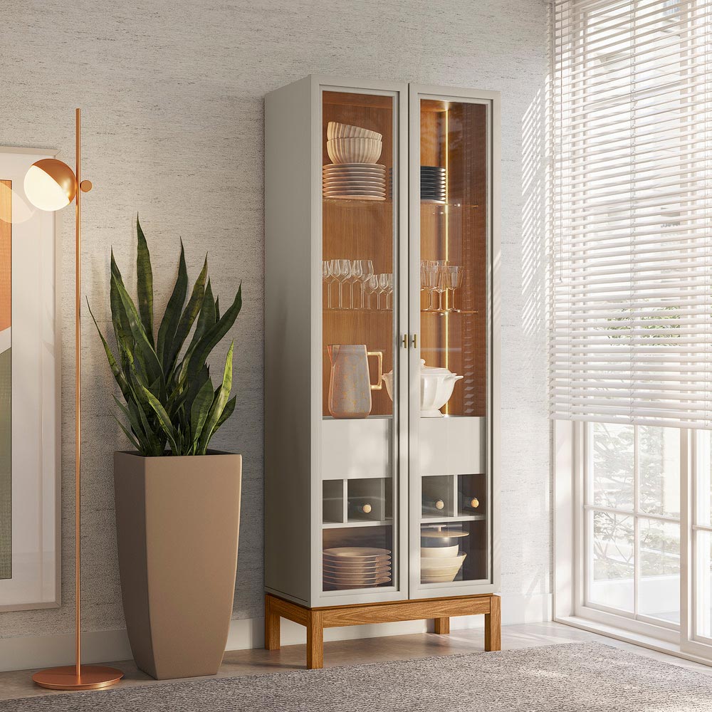 onde posicionar cristaleira suspensa