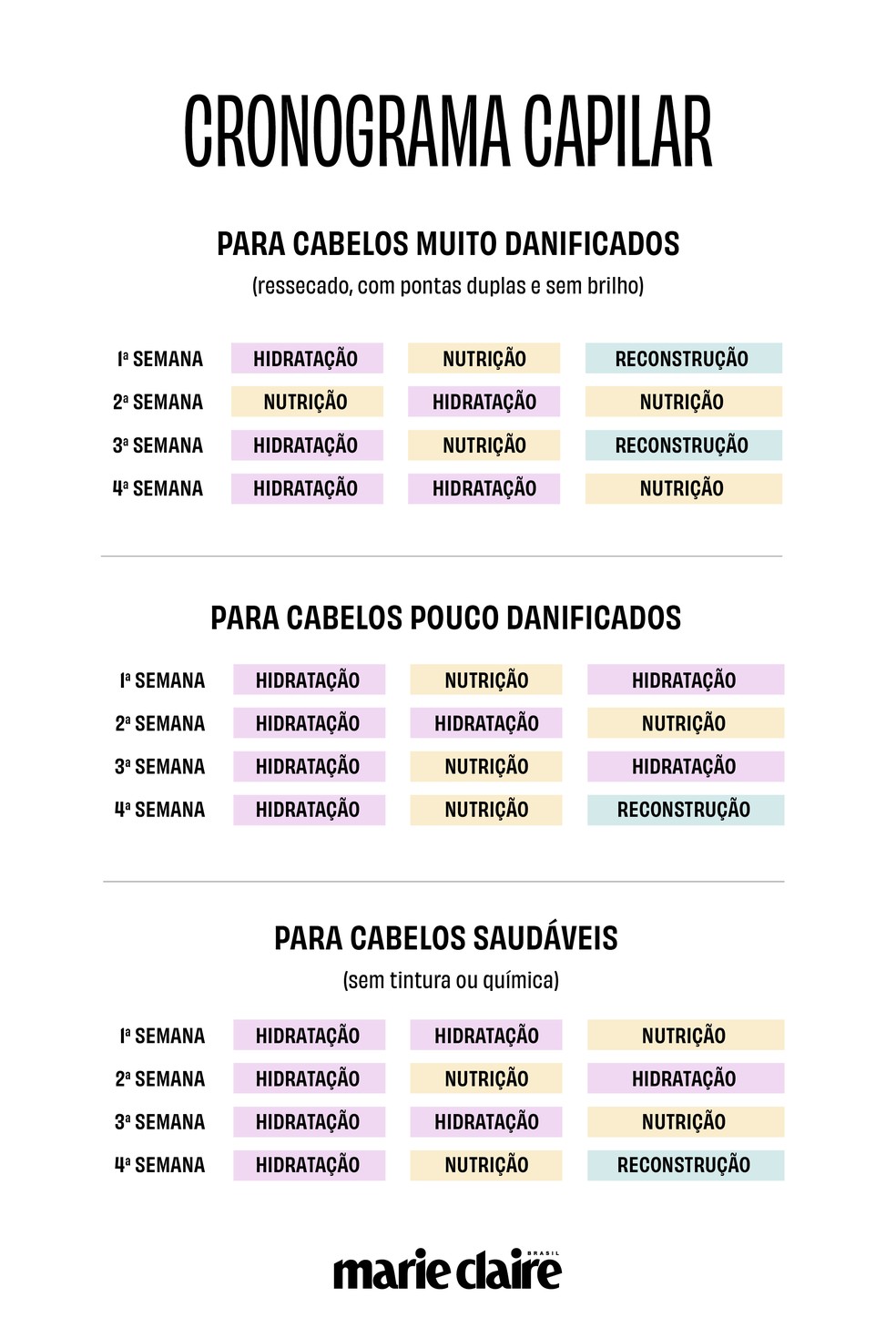cronograma capilar seco
