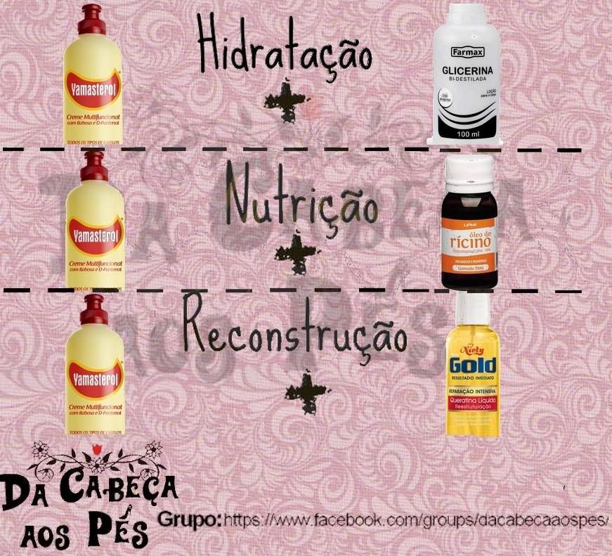 rotina de cabelo com itens de farmácia