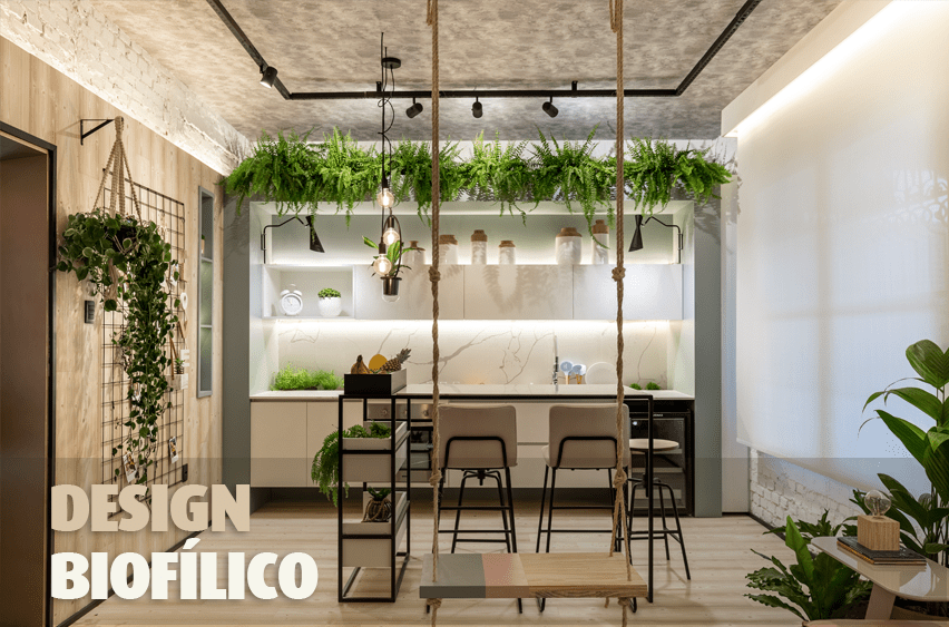 como aplicar biofilia na decoração de escritórios