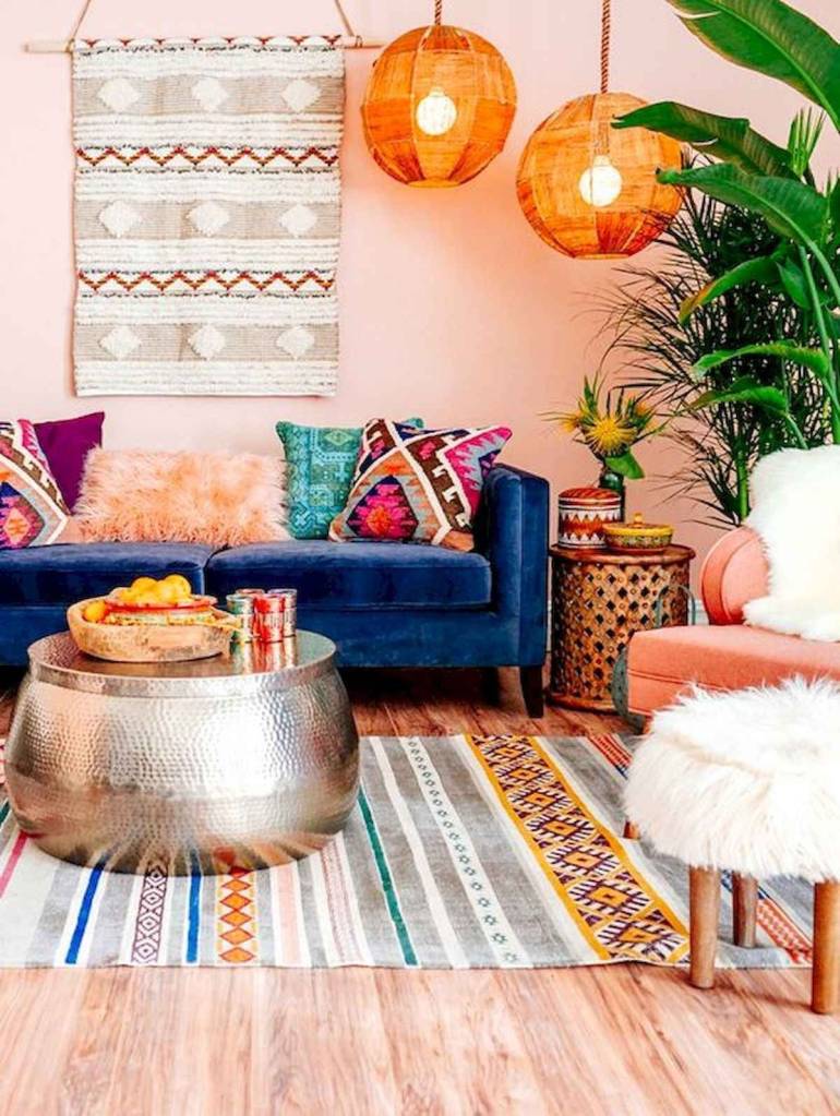 Decoração de parede Boho: ideias criativas com macramê e tapeçarias