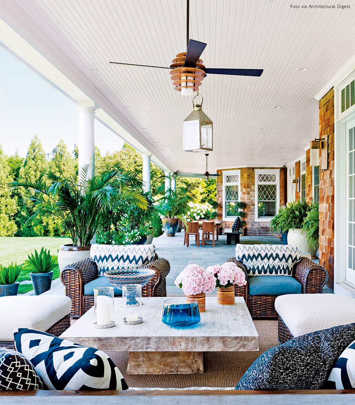 decoracao boho varanda