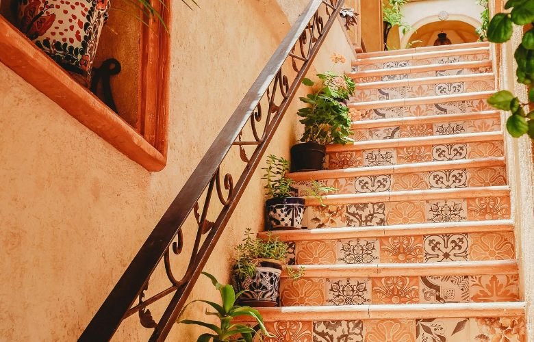 como fazer jardim vertical samambaia escada