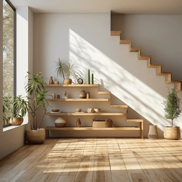 samambaia natural ou artificial escada