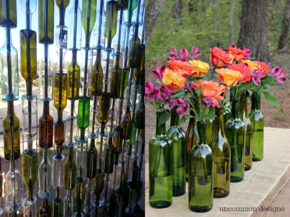 10 ideias incríveis para decorar seu jardim com garrafas de vinho