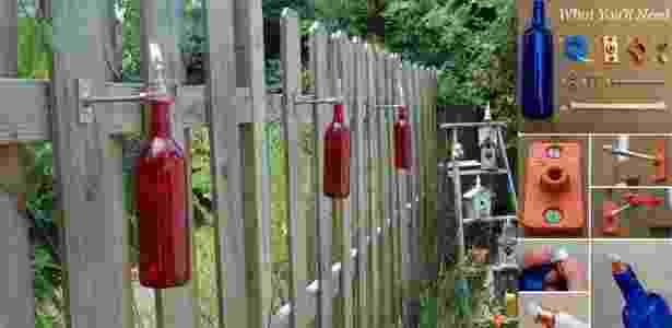 evite estes erros ao usar garrafas de vinho na decoração do jardim