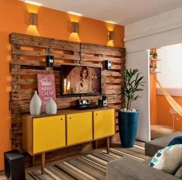 pallet de pinus para decoração