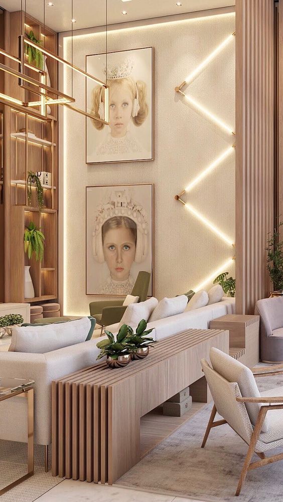 decoracao com pe direito duplo