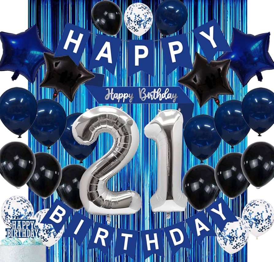 decoracao de aniversario simples para homem azul