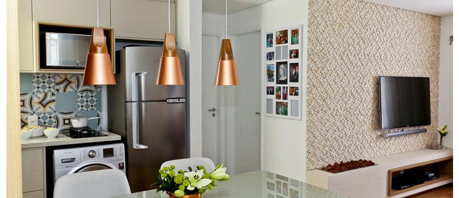 decoracao cozinha americana apartamento pequeno