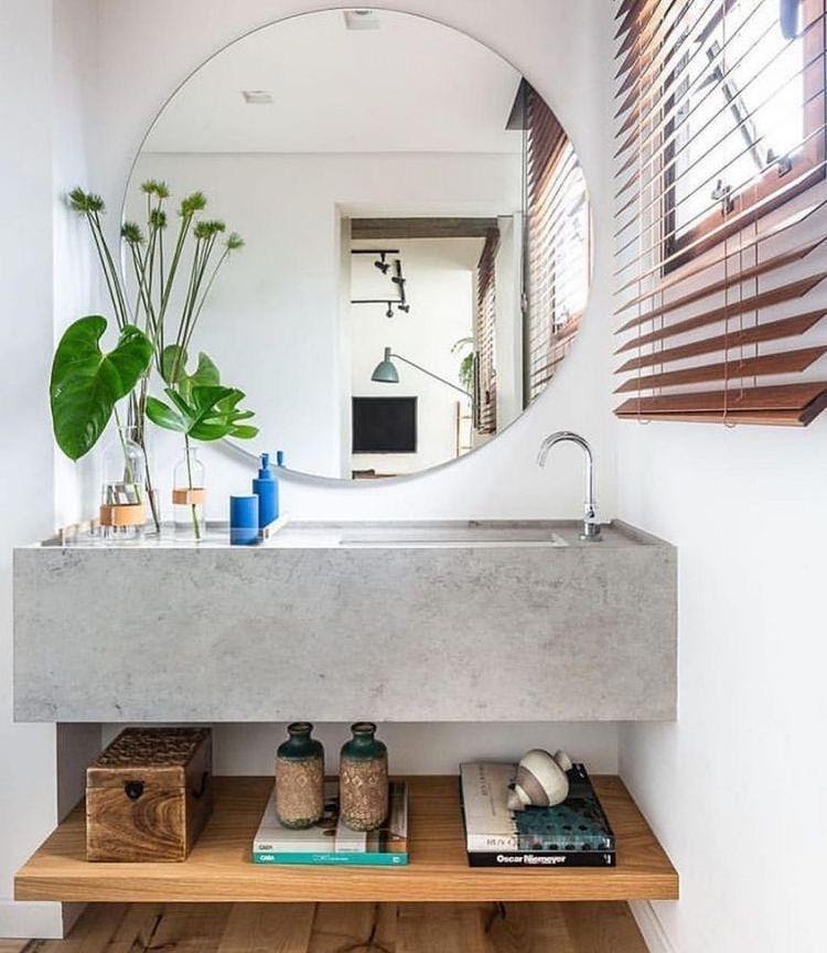 custo decoracao banheiro cimento queimado madeira