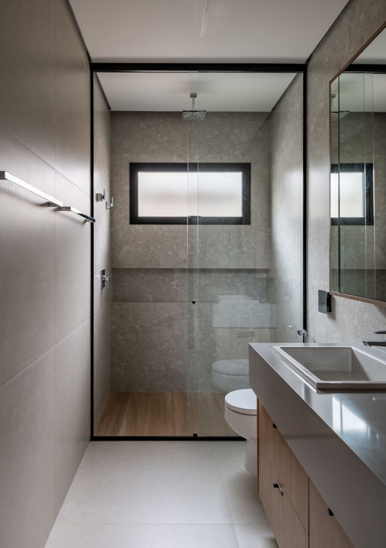 tendências banheiro cinza moderno