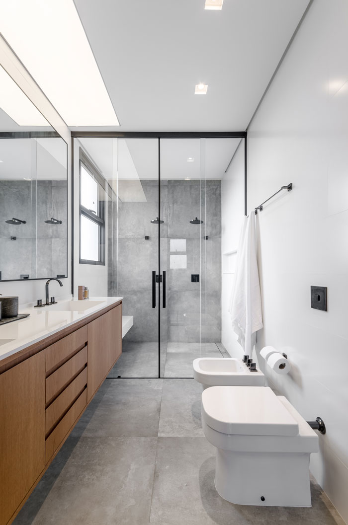 decoracao de banheiro cinza