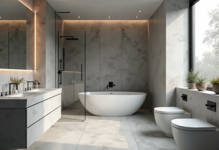 decoracao de banheiro cinza