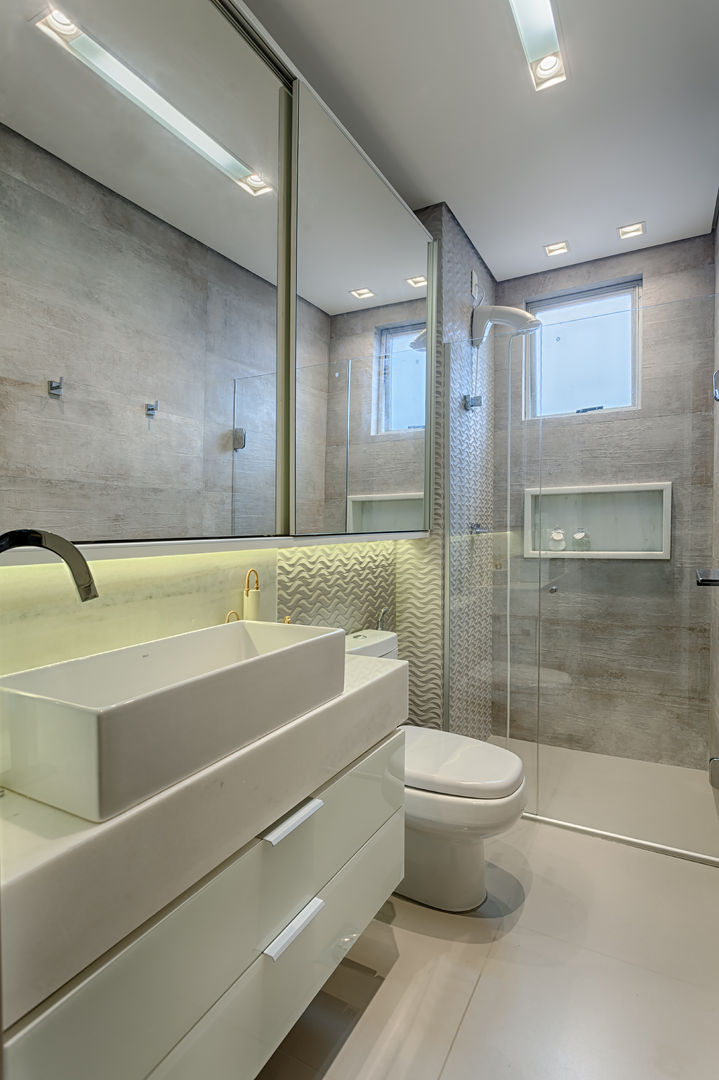 tendências banheiro cinza moderno