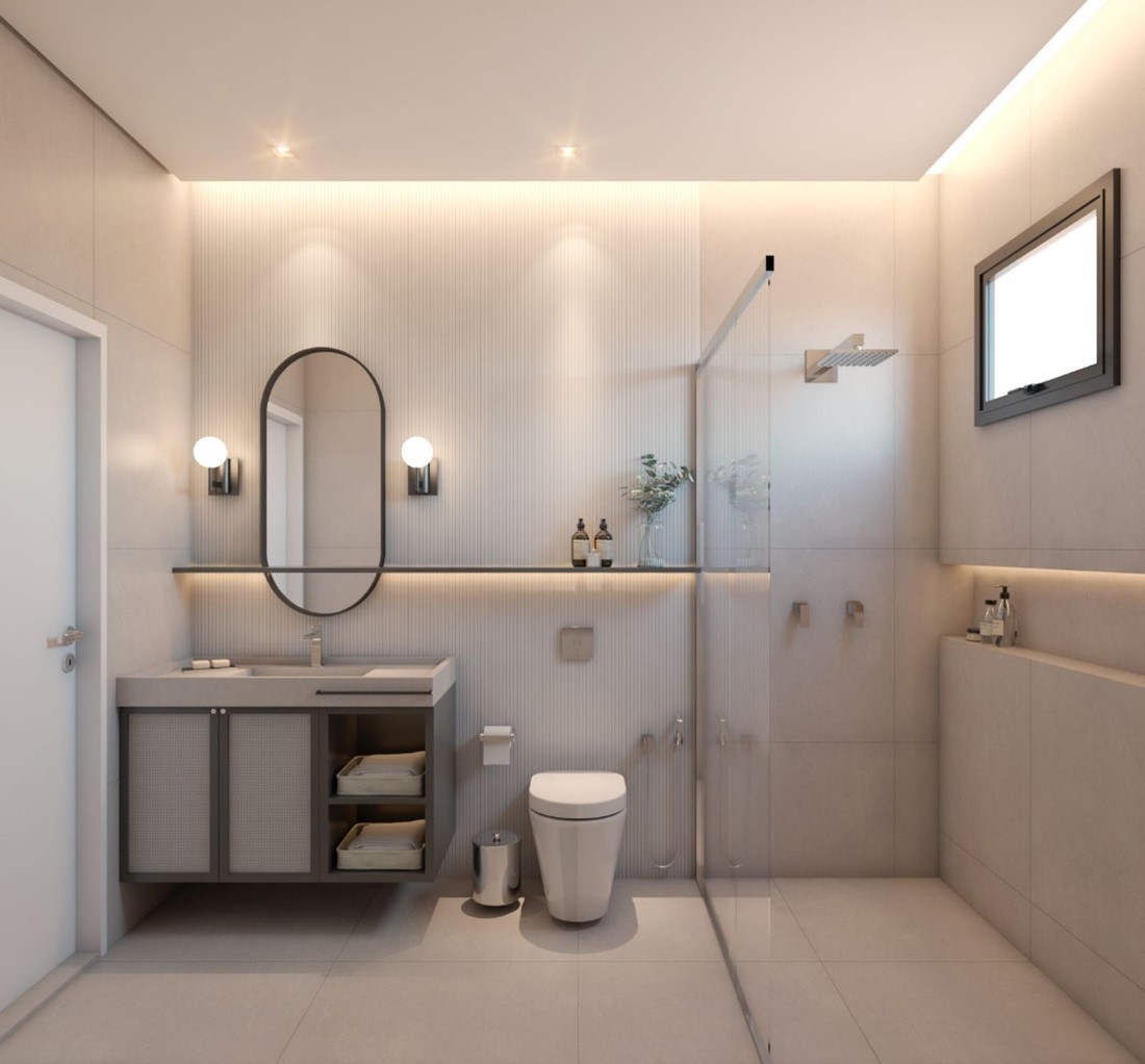 banheiro clean ou minimalista qual escolher