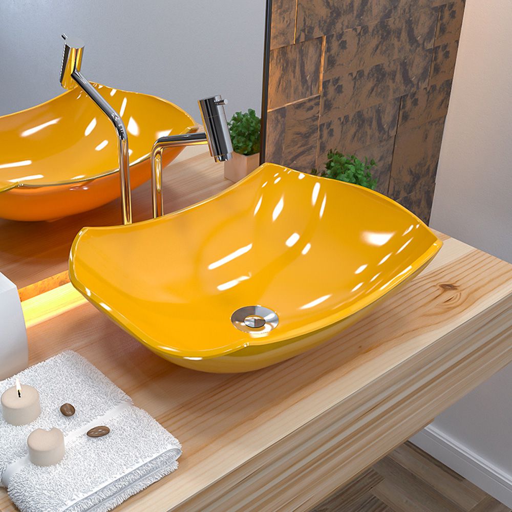 decorar banheiro com amarelo