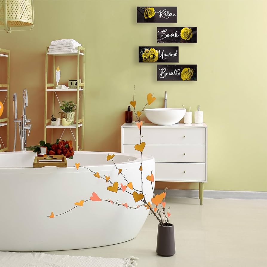 revestimento amarelo banheiro