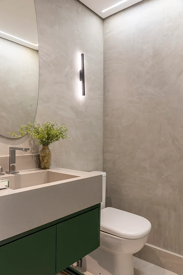 cimento queimado banheiro pequeno