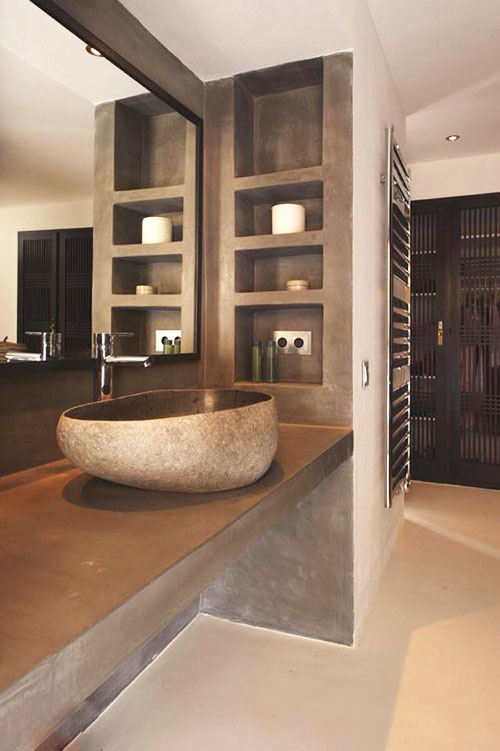 cimento queimado cores banheiro