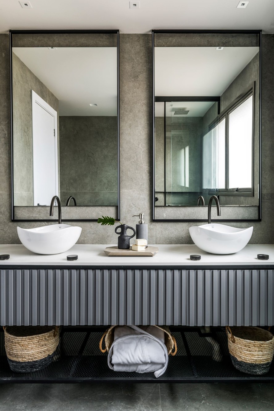 decoracao de banheiro com cimento queimado