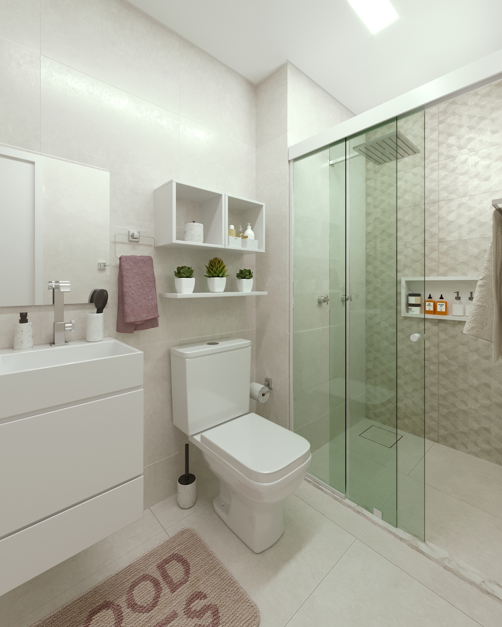 qual a profundidade de um nicho de banheiro