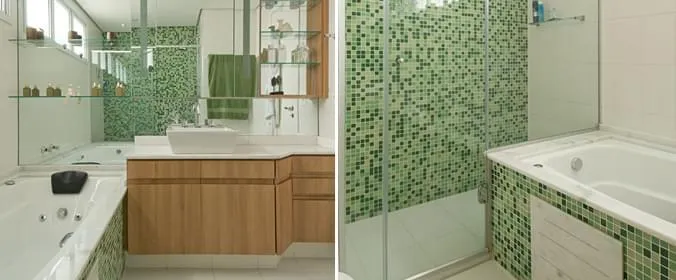 decoracao de banheiro com pastilha de vidro