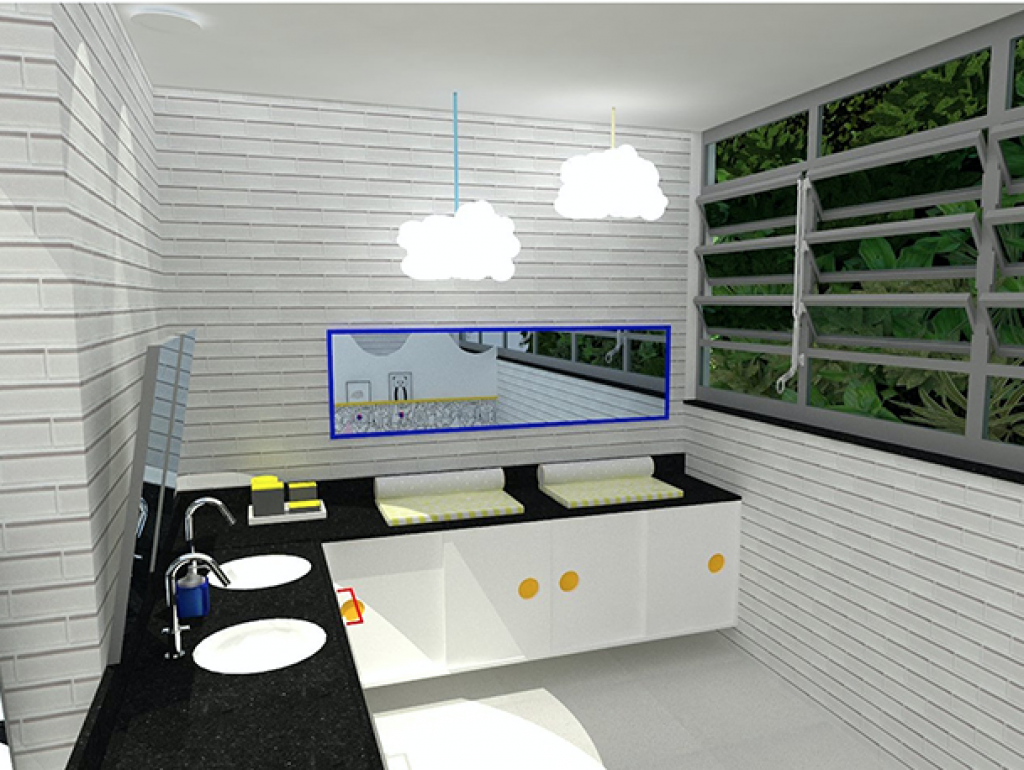 erros comuns decoração banheiro infantil creche