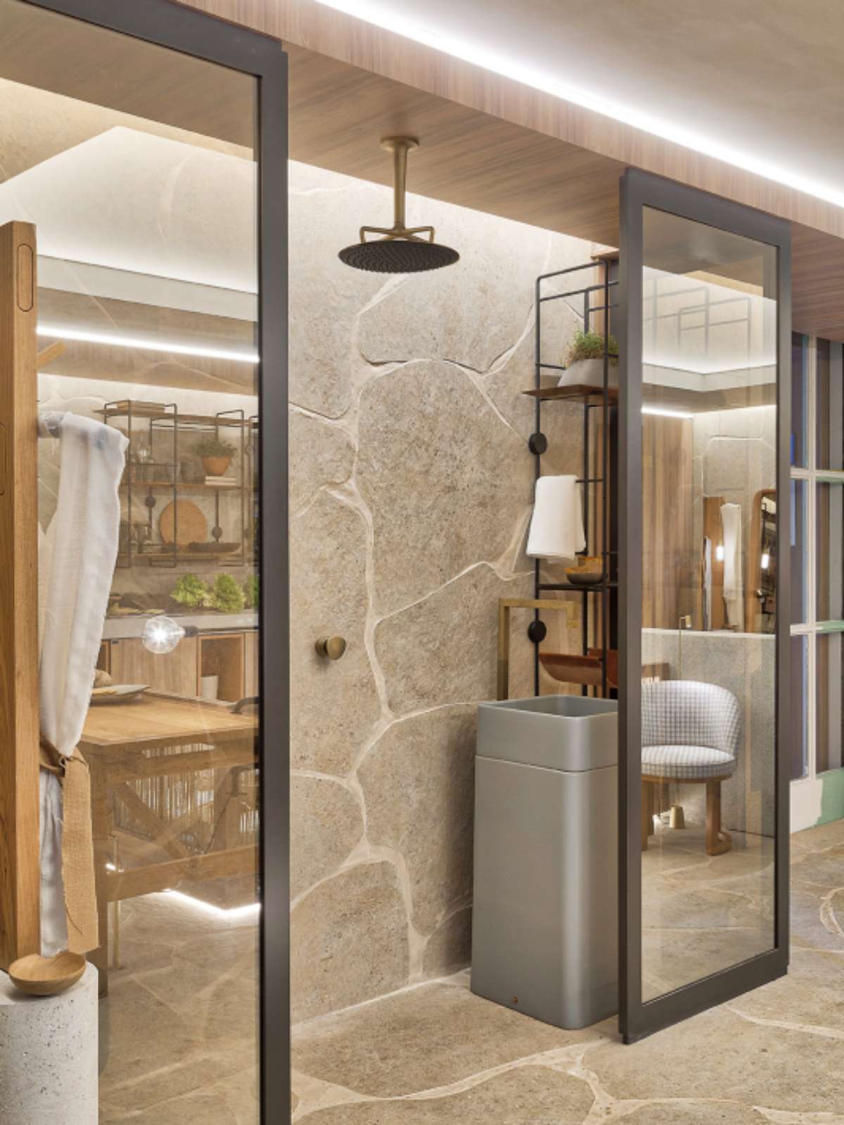 decoracao de banheiro dourado