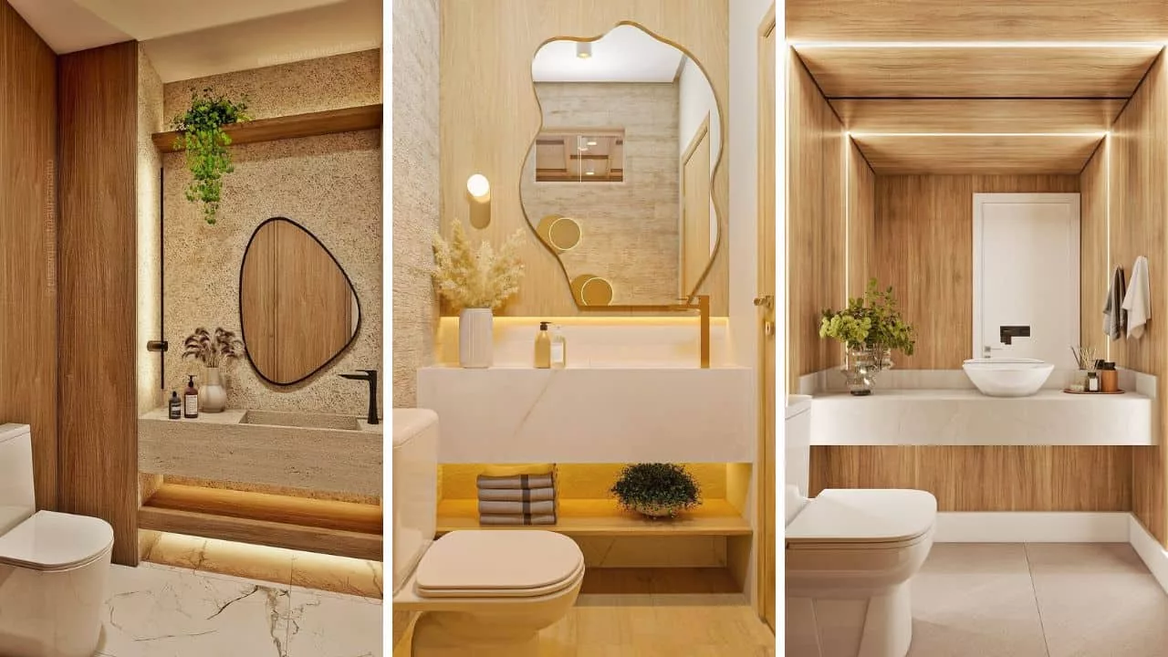 decoração de banheiro laranja