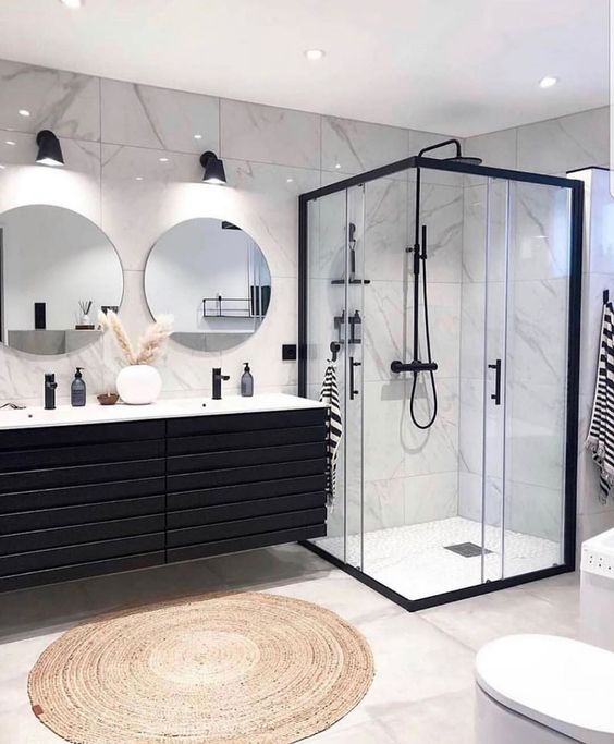 decoracao de banheiro preto