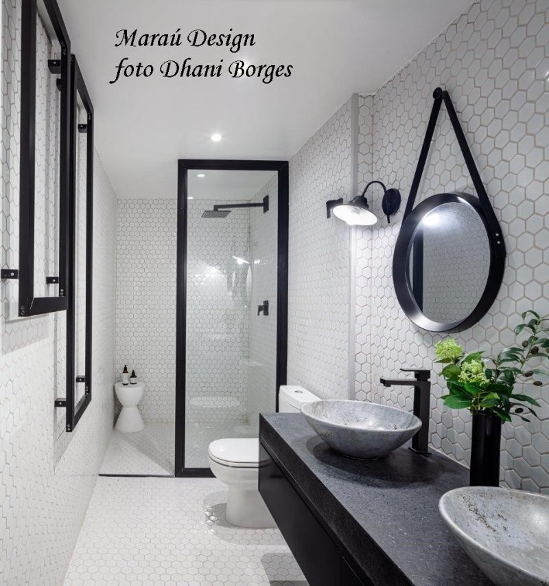 decoracao de banheiro preto