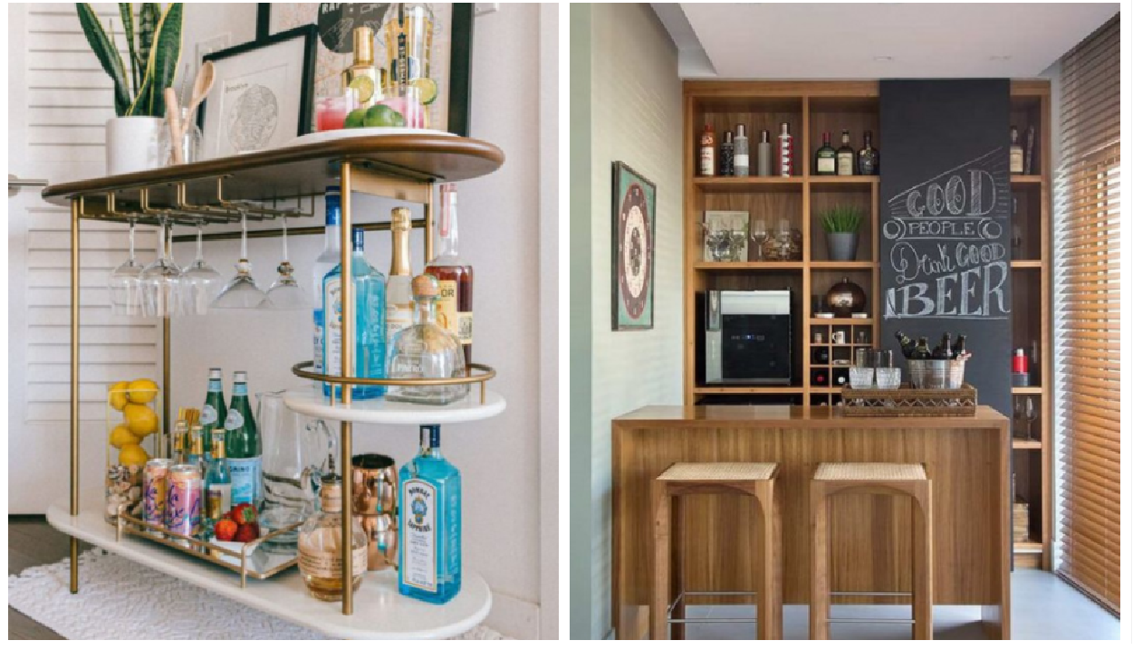 móveis e acessórios para bar doméstico