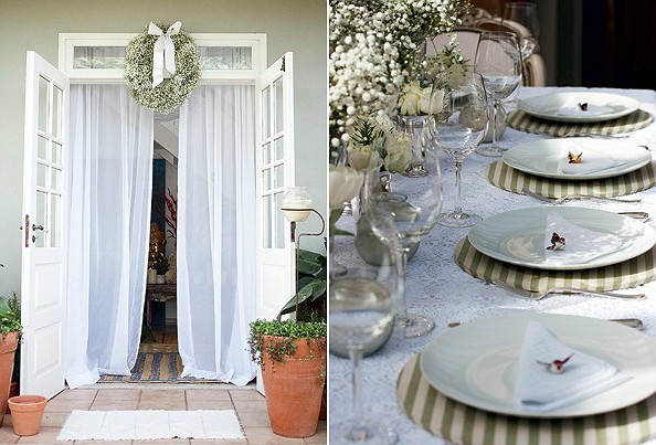 decoração batizado em casa simples