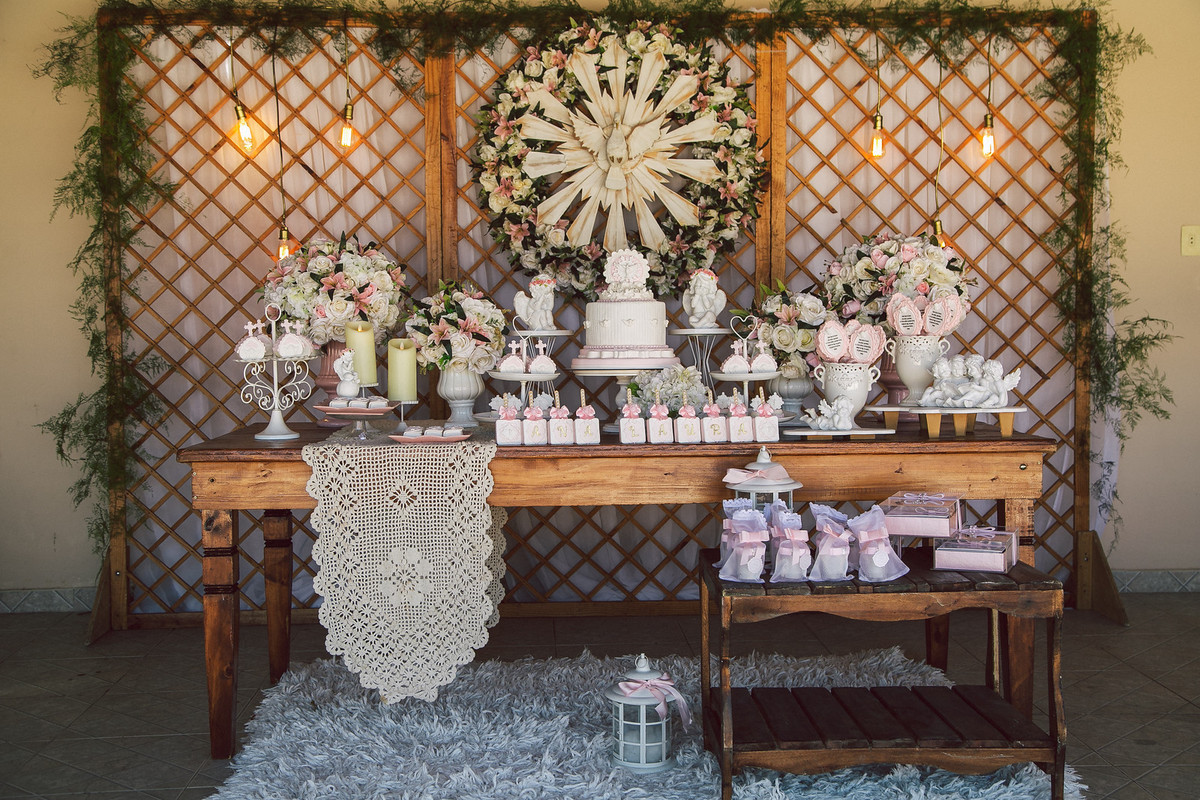 ideias decoração batizado minimalista