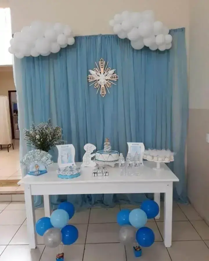 decoração batizado simples e econômica