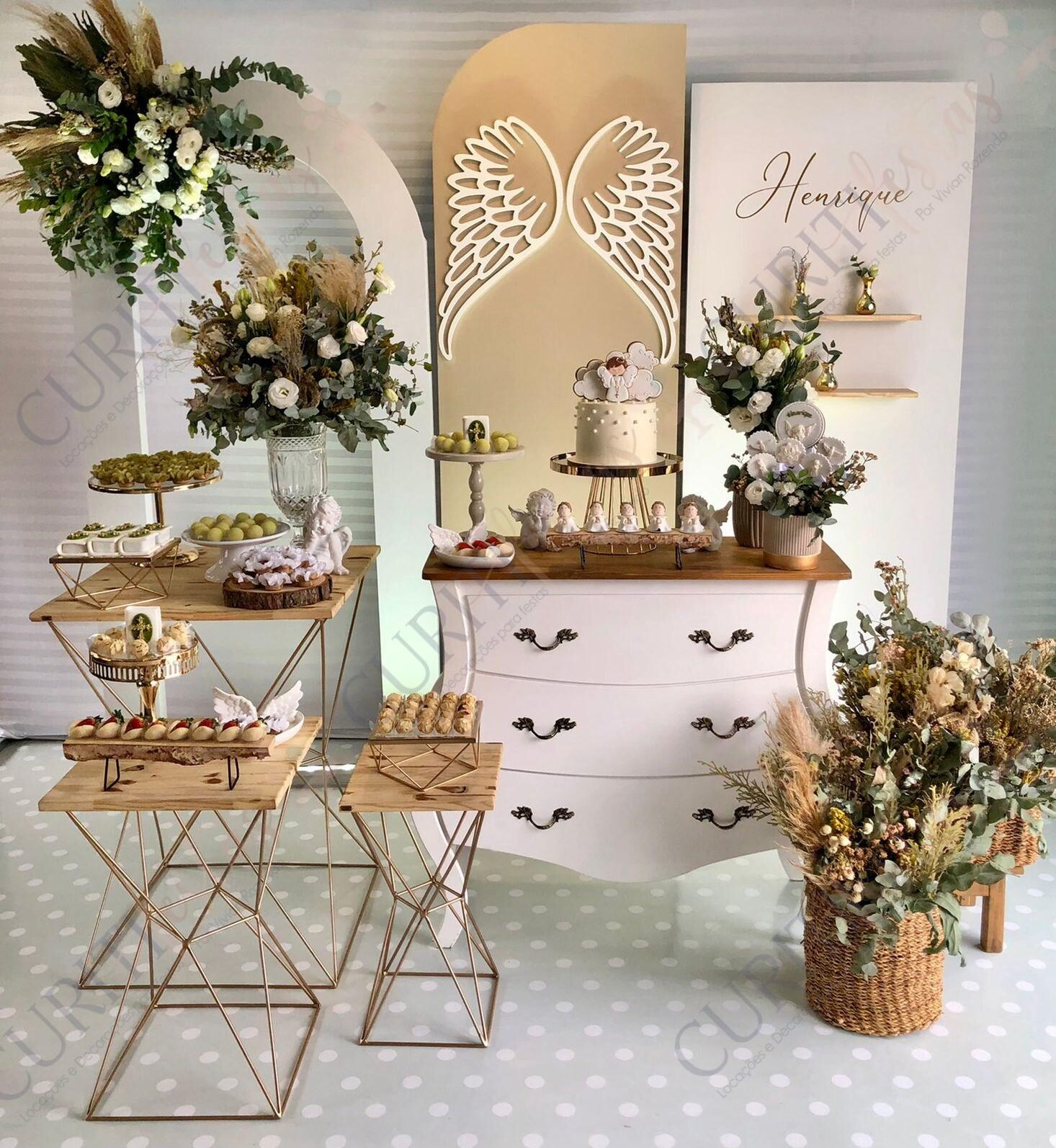 ideias criativas para mesa de batizado