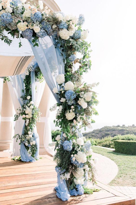 decoracao de casamento azul