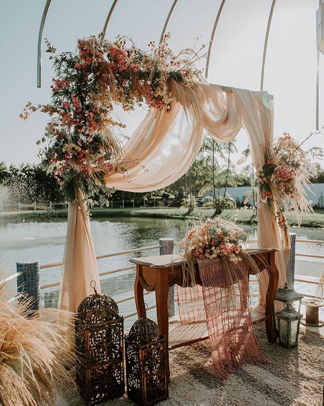 ideias decoração casamento rústico moderno