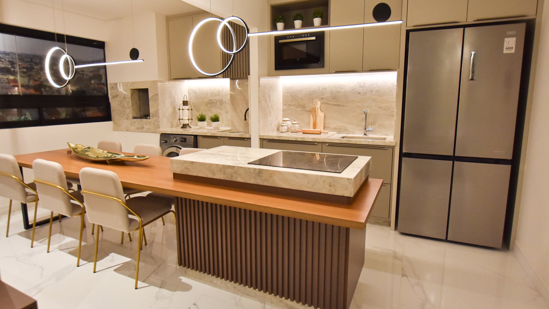 iluminação funcional para balcão de cozinha