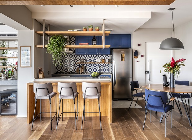 decoracao de cozinha americana pequena integracao e praticidade