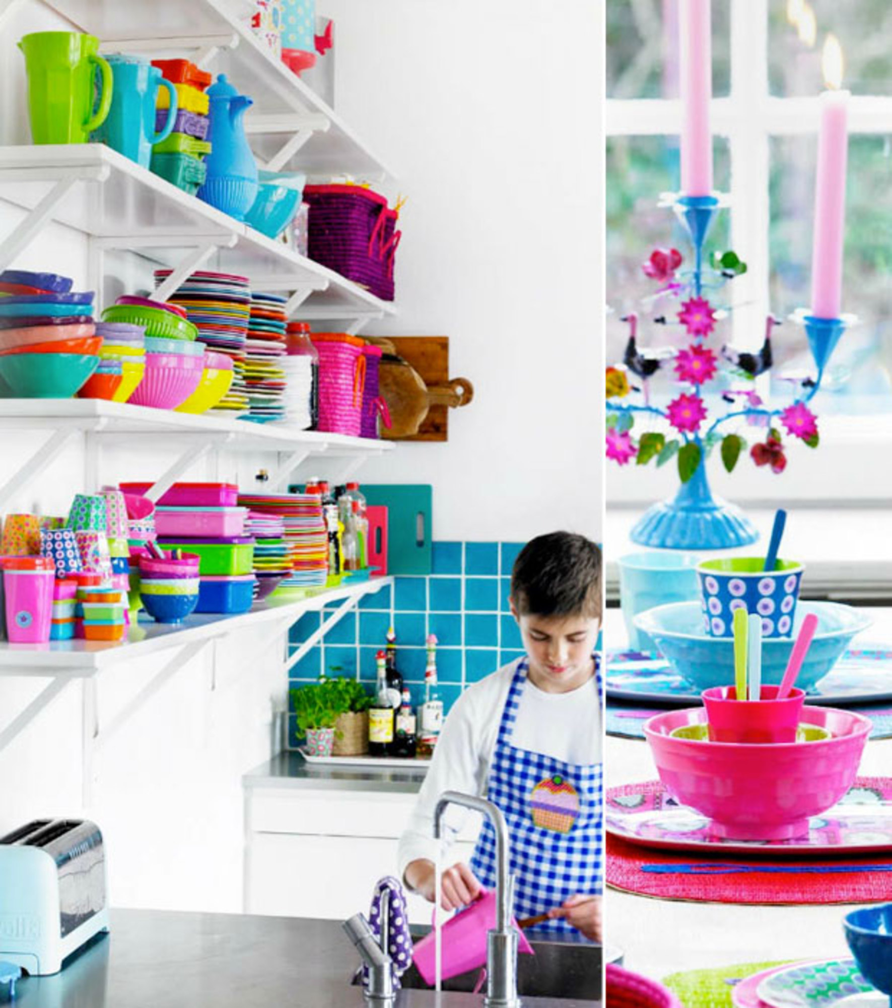 decoracao de cozinha colorida