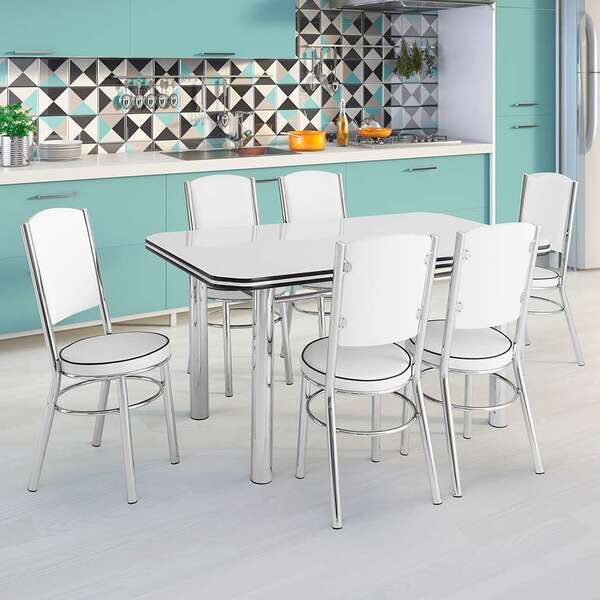 Cozinhas Pequenas: Soluções Inteligentes para Incluir uma Mesa de 6 Lugares