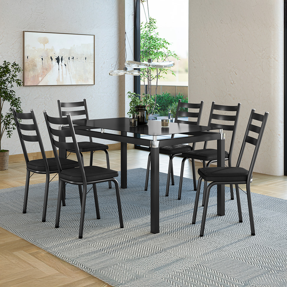 Cozinhas Pequenas: Soluções Inteligentes para Incluir uma Mesa de 6 Lugares