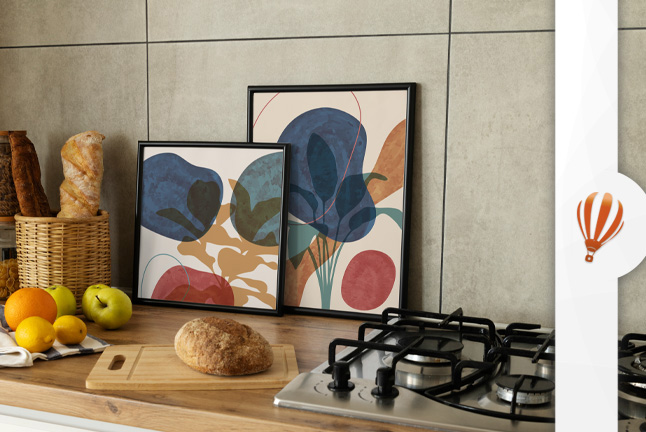 decoracao de cozinha com quadros