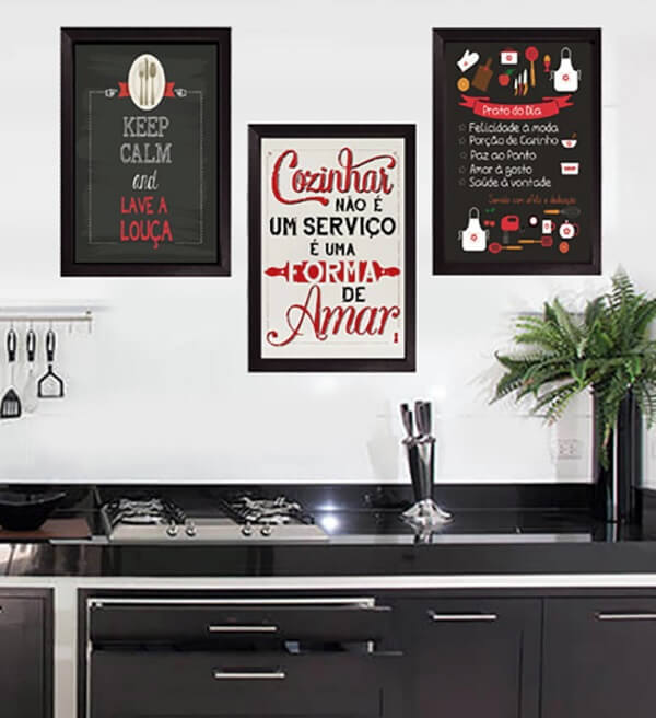 decoracao de cozinha com quadros
