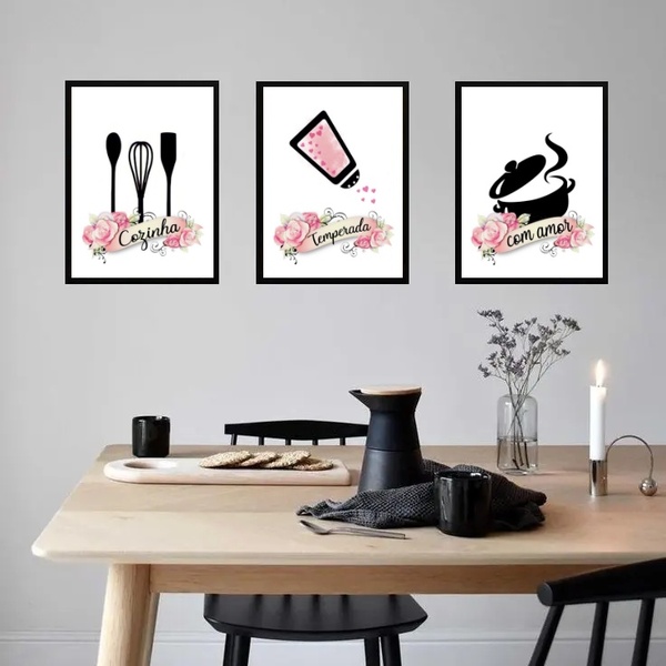 quadros decorativos para cozinha pequena